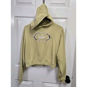 Nike Women's Sportswear Crop Fleece Hoodie Sweatshirt XS